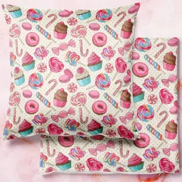 ArtzFolio Multicoloured Set of 2 Square Cushion Covers-17
