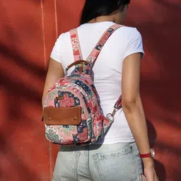Chumbak Women Raasta Batik Patch-print Mini Backpack-58