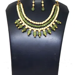 Jaya Vision Jewelry Unisex Olive Jewellery Set-picture-48