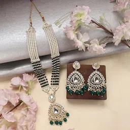 Anouk Gold Plated Stone Studded Jewellery Set-15