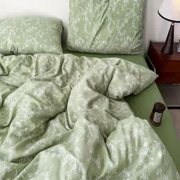 JC HOME Green Polycotton Double King Regular Bedding Set-image-24