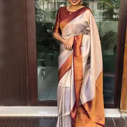 Visit Wear Woven Design Zari Pure Silk Banarasi Saree-image-64