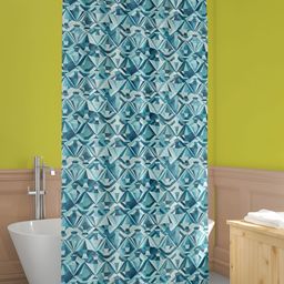 ArtzFolio Green & White Printed Waterproof Shower Curtain-image-103