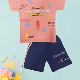 FASHION GRAB Unisex Kids Printed T-shirt with Shorts-image-85