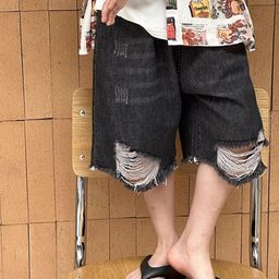 LULU & SKY Boys Loose Fit High-Rise Denim Shorts-picture-21