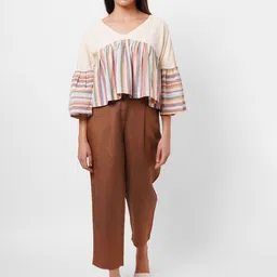 Western Era Women High-Rise Pleated Trousers-image-82