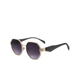 HASHTAG EYEWEAR Unisex Aviator Sunglasses with UV Protected Lens GG-2401-Gold & Grey-2804-57