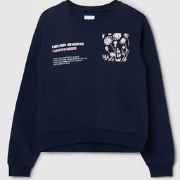max Girls Printed Round Neck Pullover Sweatshirt-picture-20