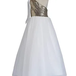 TILISM Embellished One Shoulder Net Maxi Dress image 3