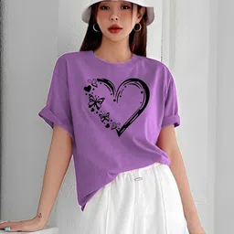 LECOWAR Women Graphic Printed Regular Fit T-shirt-image-52