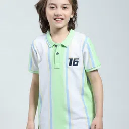 Monte Carlo Boys Striped Polo Collar T-shirt-image-99