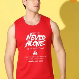 WOOSTRO Pack Of 2 Printed Combed Cotton Gym Vests VWS26(ALONE RED)(ALONE MUSTARD)-18