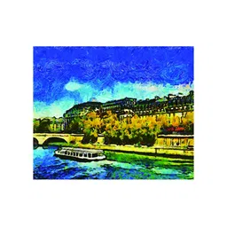 Inephos Blue & Yellow Floral and Botanical Canvas Paintings Wall Art-picture-15