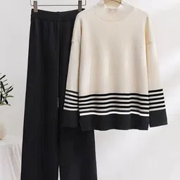 Alamode By Akanksha Black Alfred Woollen Co-Ords Set-picture-10