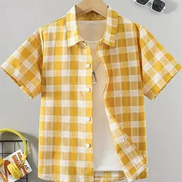 TIOR Boys Standard Checked Casual Shirt-14