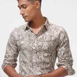 HIGHLANDER Men Slim Fit Floral Opaque Printed Casual Shirt-picture-44