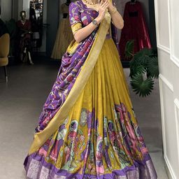 Aika Printed Ready to Wear Lehenga & Unstitched Blouse With Dupatta image 5