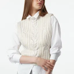 Trendyol Women Cable Knit Sweater Vest-picture-6
