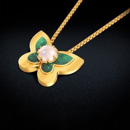 Joyalukkas 22KT Pearls Flutter Pendant Gold-image-40