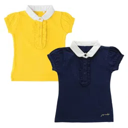 BAESD Girls 2 Polo Collar Applique T-shirt-38