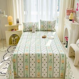 JC HOME White Cartoon Characters Printed 140 TC Single Bedsheet Set-2.30 m x 1.60 m-image-92