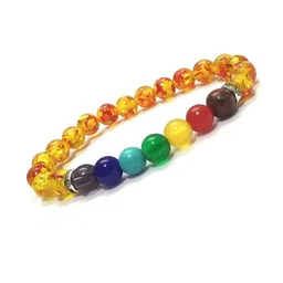 Divine souvenirs Unisex Artificial Beaded Elasticated Bracelet-46