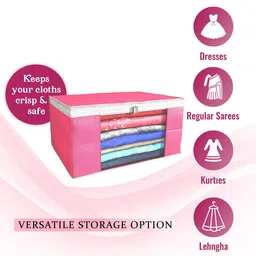 Kuber Industries Pink & Grey 4 Pieces Drawer Organisers image 4