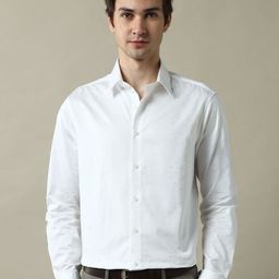 Arrow Men Classic Tailored Fit Spread Collar Textured Cotton Formal Shirt-picture-15