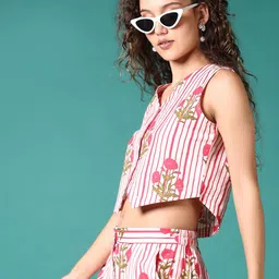 LIMEROAD Floral Printed Cotton Vest Top-image-43
