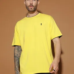 EPPE Men Anti Odour Solid Round Neck Cotton Oversized T-Shirt-picture-45