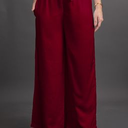 GRACIT Women Solid Wide Leg Palazzos-image-59