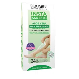 DR.RASHEL Insta Smooth Aloe Vera Wax Strips- 24 Strips-42