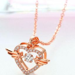 Wynona Rose Gold-Plated Heart Shaped Pendants With Chains-image-67