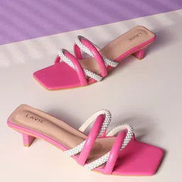 Lavie Women Embellished Party Kitten Sandals-17