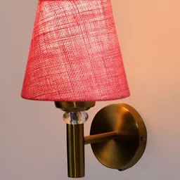 Devansh Pink Metal Frustum Shaped Wall Lamp-picture-14
