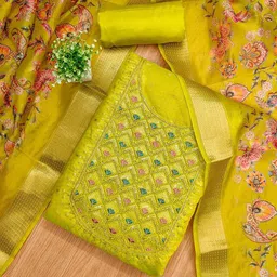 LeeliPeeri Designer Embroidered Unstitched Dress Material-image-88