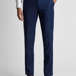 Peter England Elite Men Mid-Rise Slim Fit Trousers-image-53