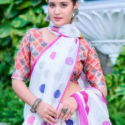 Anouk Rustic Polka Dot Printed Saree image 2