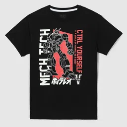 max Boys Typography Printed Round Neck Cotton T-shirt-picture-30