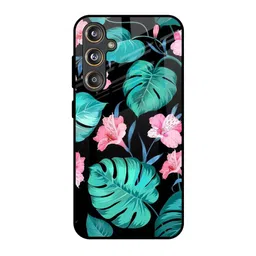 QRIOH Floral Printed Silicone Samsung Galaxy M55s Back Case-picture-0