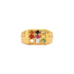 GenZcomplex Gold-Plated Brass Crystals Finger Ring-image-66