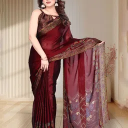 SUPERLAXMI Printed Pure Chiffon Saree-image-70