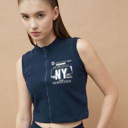Kappa Women Typography Printed Pockets T-shirt-image-70