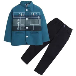 Lil homies Boys Printed Bandhgala Formal Suits-image-39