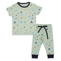 My Milestones Boys Printed Pure Cotton T-shirt With Joggers-image-71