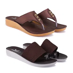 BERSACHE Women Set Of 2 T-Strap Flats-picture-39