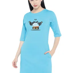 Moda Rapido Print T-shirt Dress-image-96