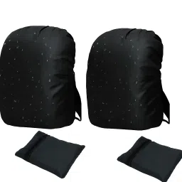 PREVAILER two black waterproof backpack rain covers with storage pouches. Waterproof, Dust Proof School Bag Cover, Laptop Bag Cover, Trekking Bag Cover-image-10