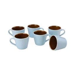 BODHI HOUSE Blue Handcrafted Solid Ceramic Glossy Cups Set of Cups and Mugs-55