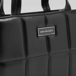 Van Heusen Structured Quilted Handheld Bag with Detachable Sling Strap image 2